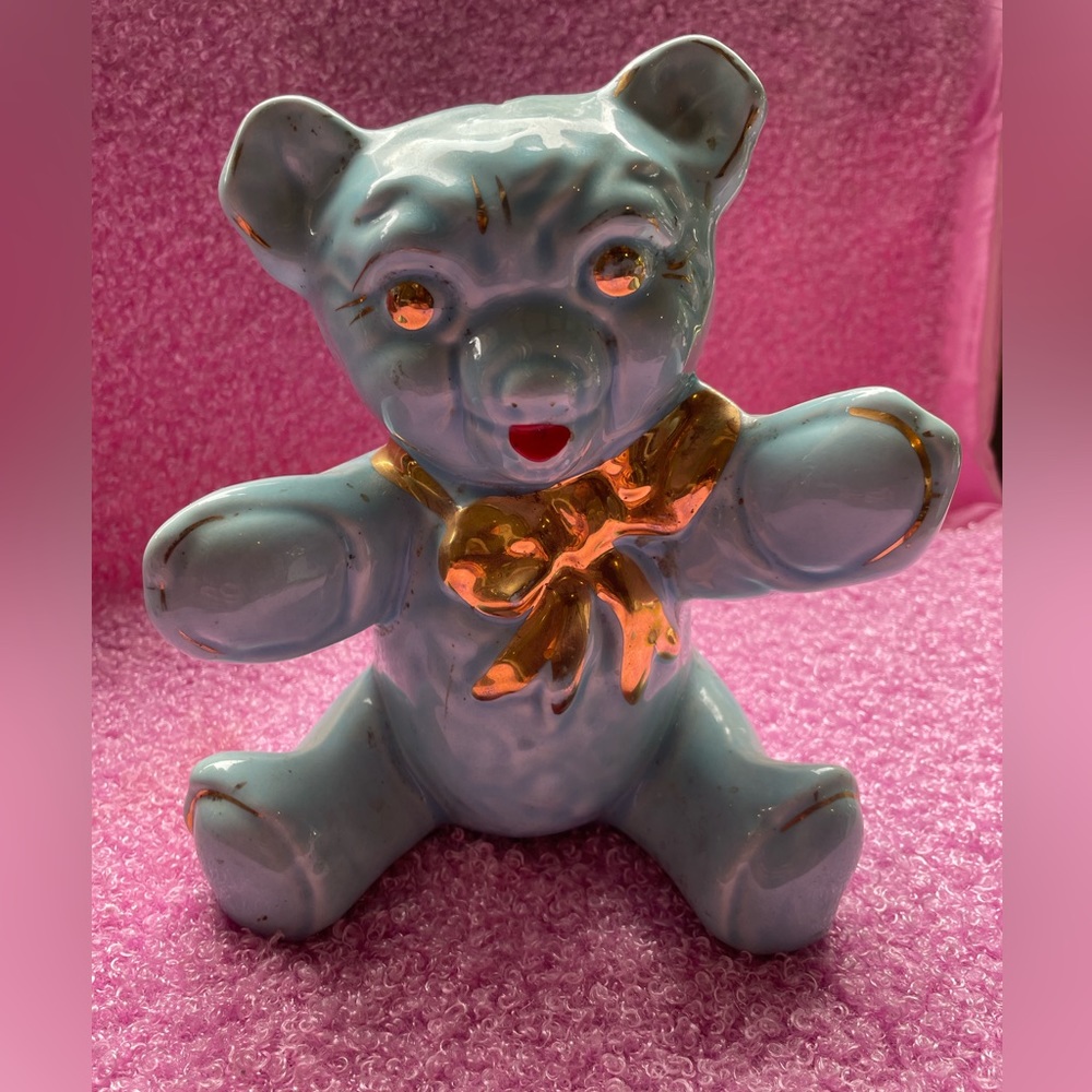 1940s pearl China, Co. blue bear bank